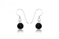 brincos bola com swarovski